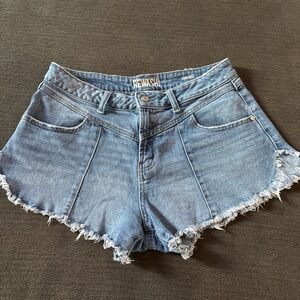 Forever 21 Rewash Blue Denim High Rise Shorts